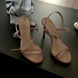 Nude heel sandals size 5